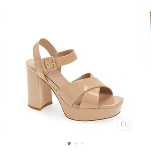 Jeffrey Campbell AMMA Natural Patent Platform Heels US 10